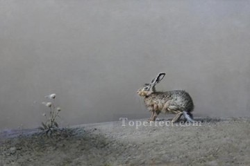 Animal Painting - cuando sopla el viento conejito